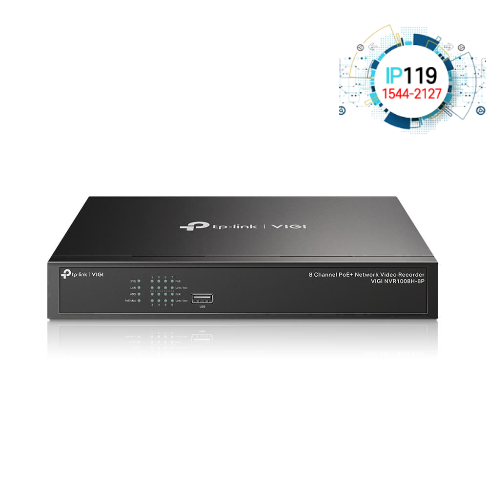 TPLINK 티피링크 PoE VIGI NVR1008H-8P 고속 데이터 전송