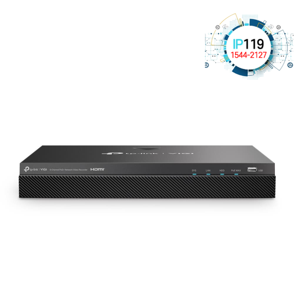 TPLINK 티피링크 2TB 저장소 VIGI NVR2008H-8MP-2TB 고속 데이터 전송